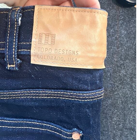 Topo Designs Women's Dark Wash Denim Straight Leg Jeans, Size 12, EUC - Picture 9 of 9